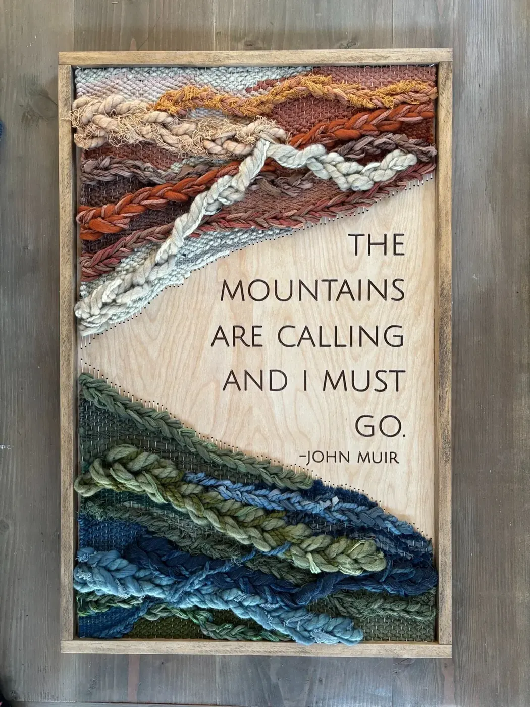 Mountains Are Calling Woven Art: large