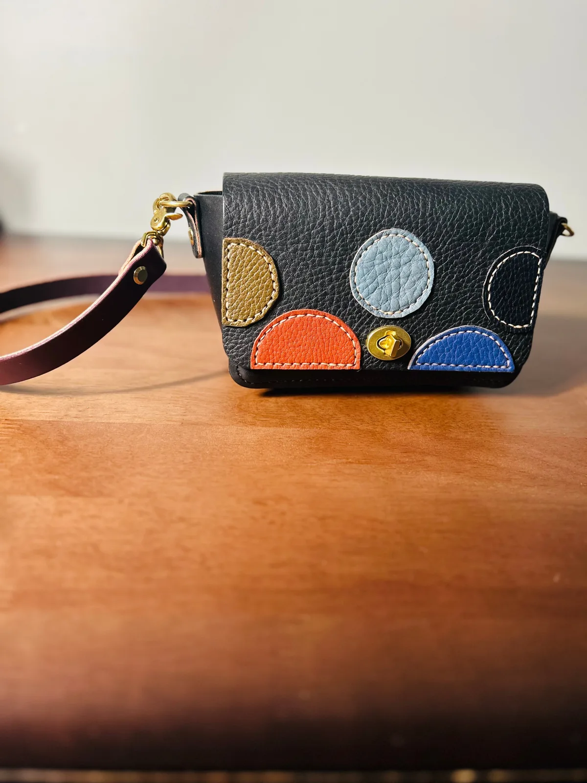 Mini Black Polka Shoulder Bag