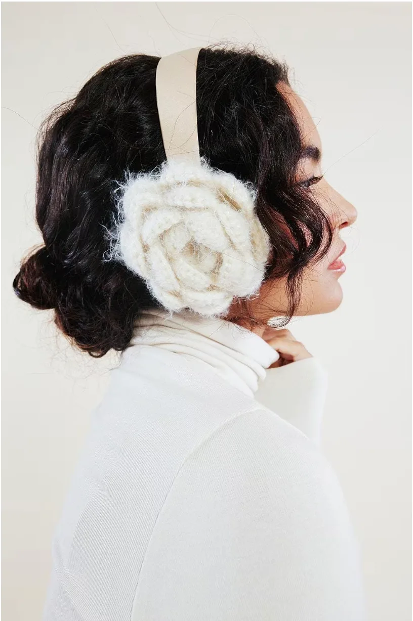 Crochet Rosette Earmuffs