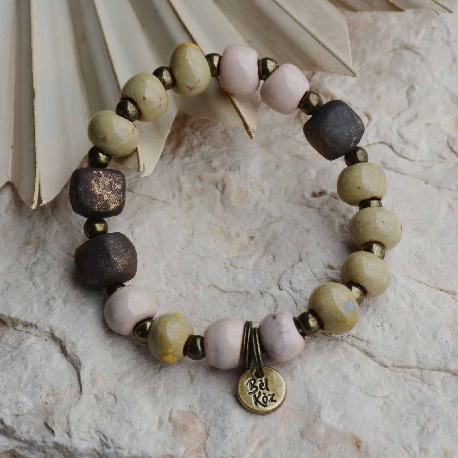 Multi-color Clay Bead Bracelet
