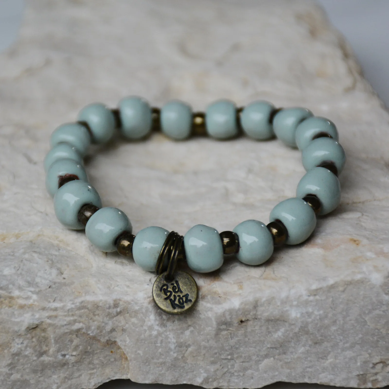 Round Clay Bead Bracelet