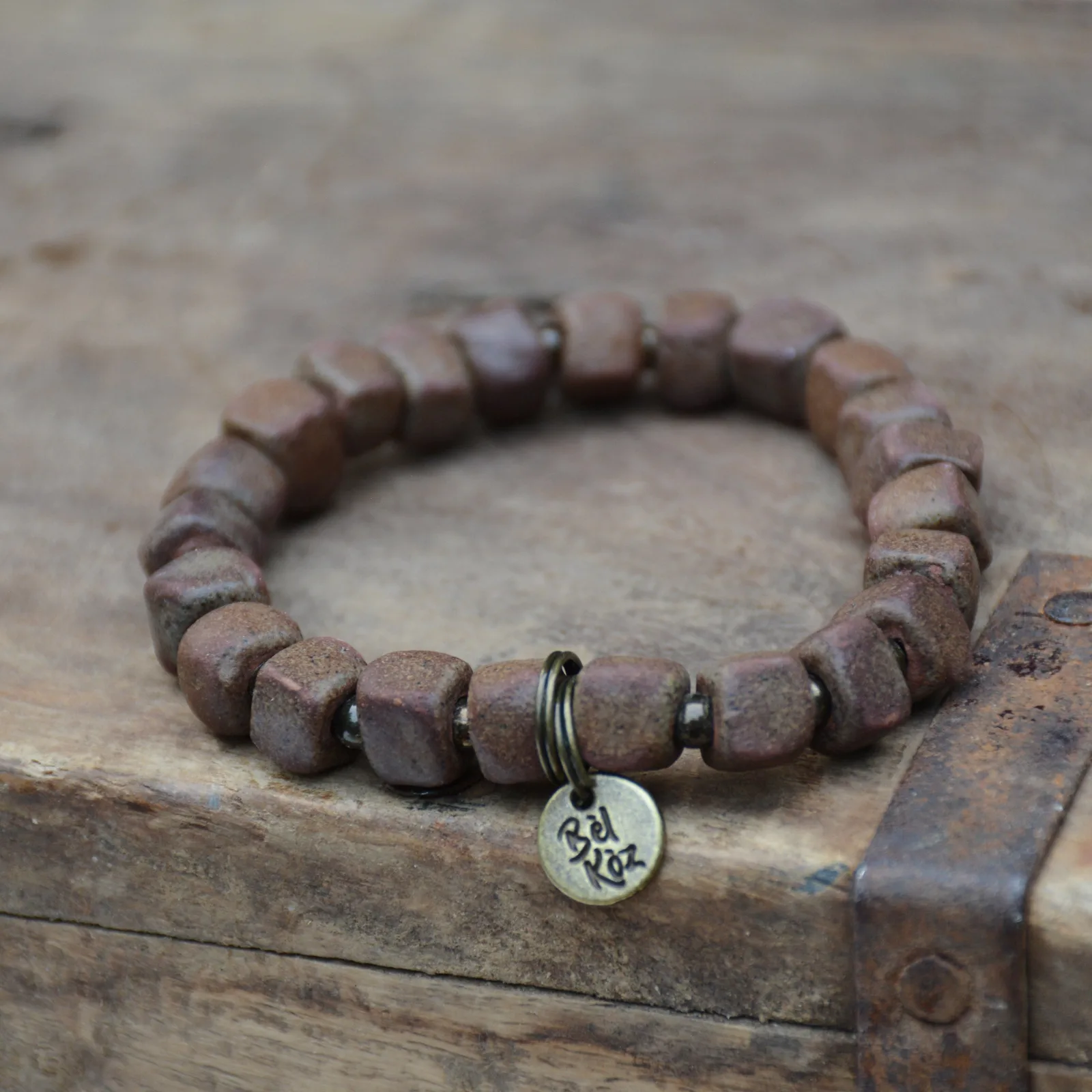 Square Clay Bead Bracelet