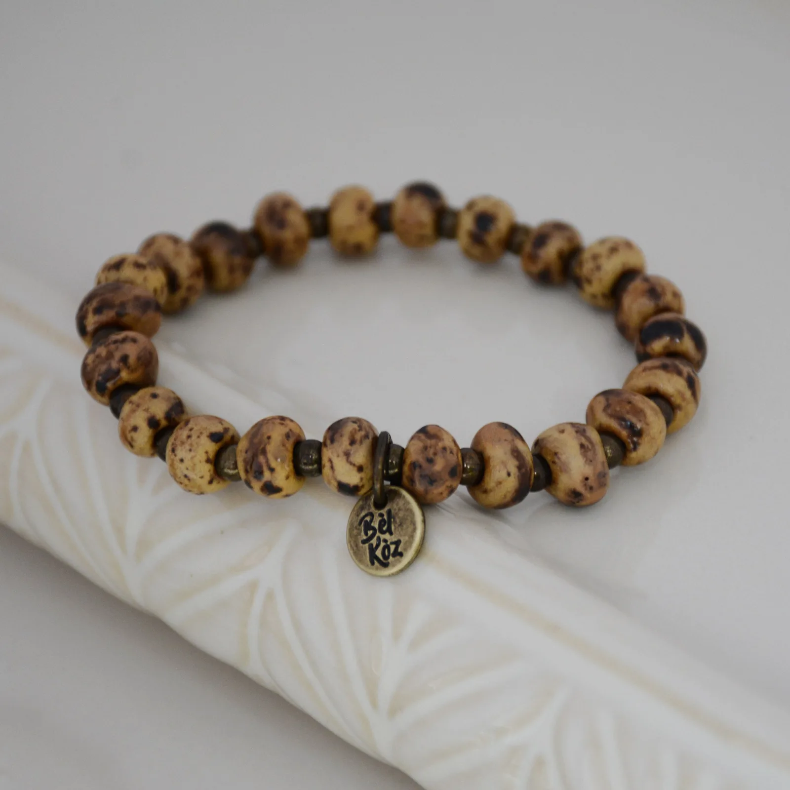 Small Round Clay Bead Bracelet
