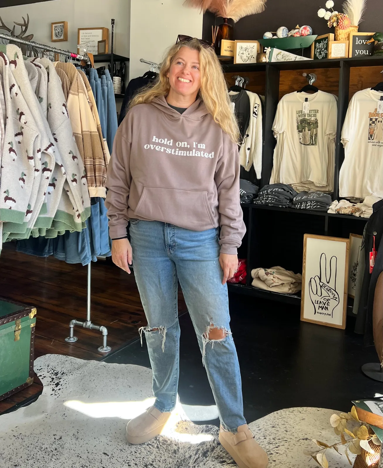 Hold On, I'm Overstimulated hoodie