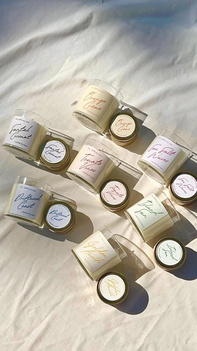 Summer soy candle collection