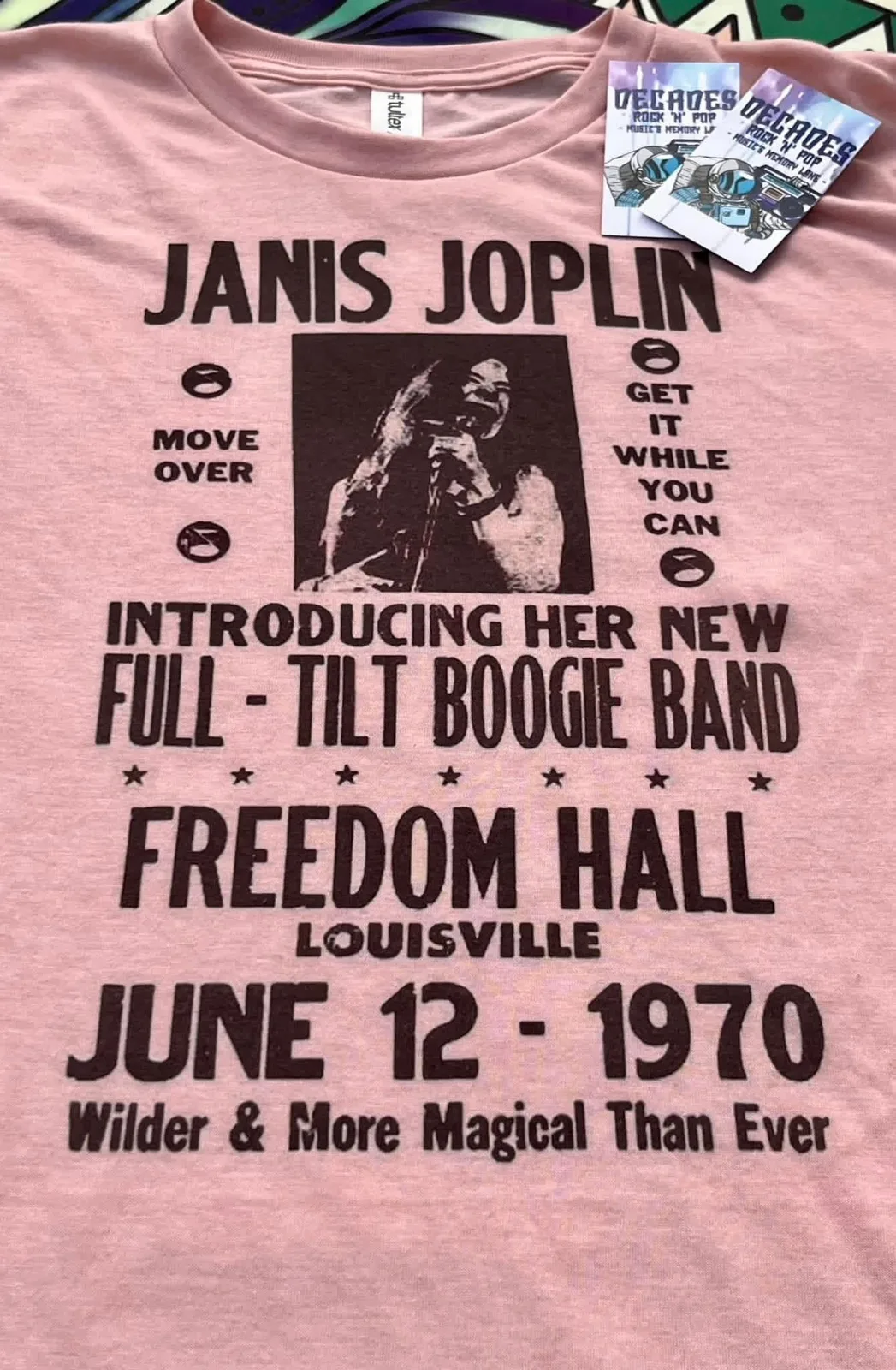 Janis Joplin concert poster tee