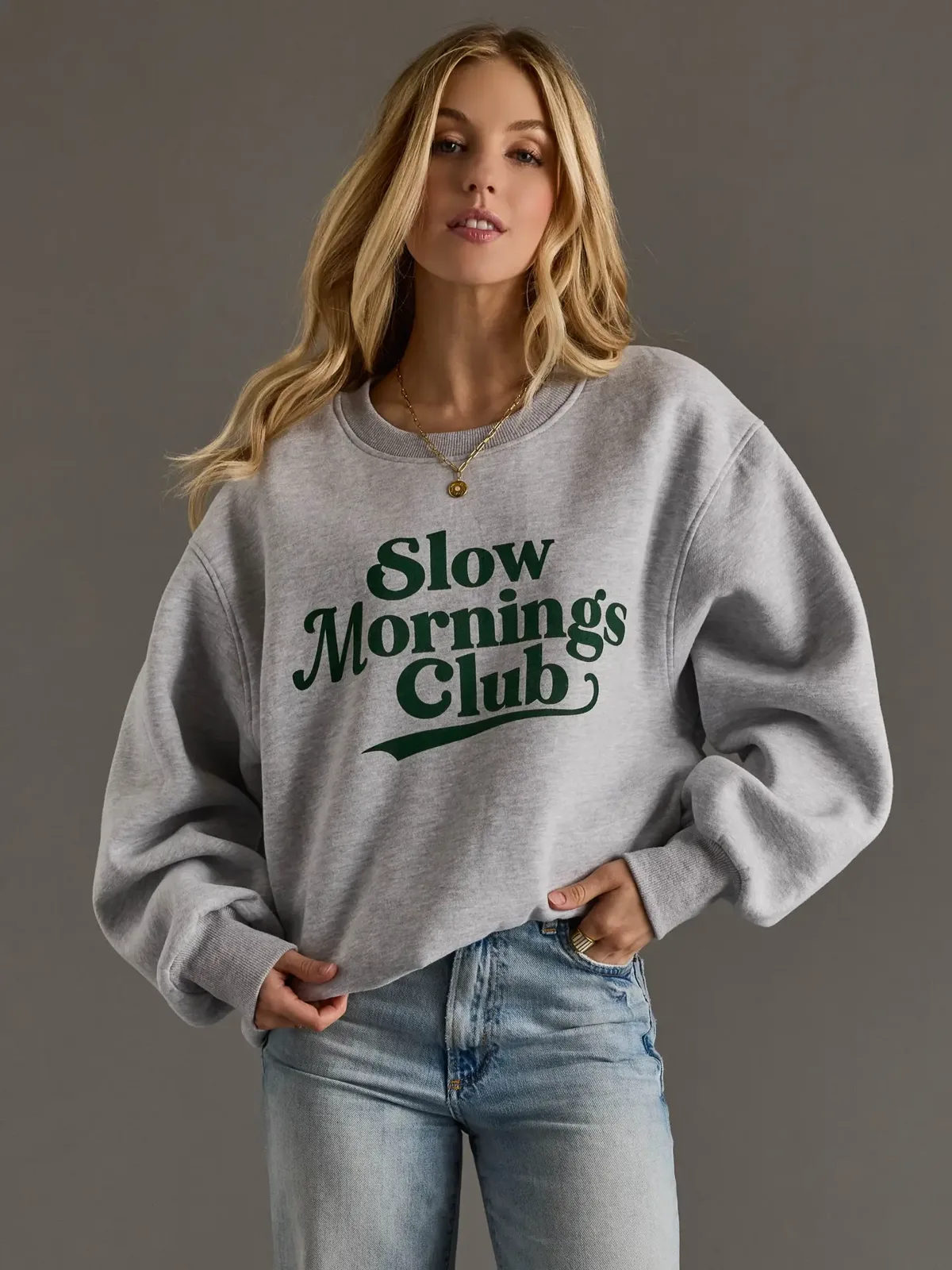 Slow Mornings Club sweatshirt