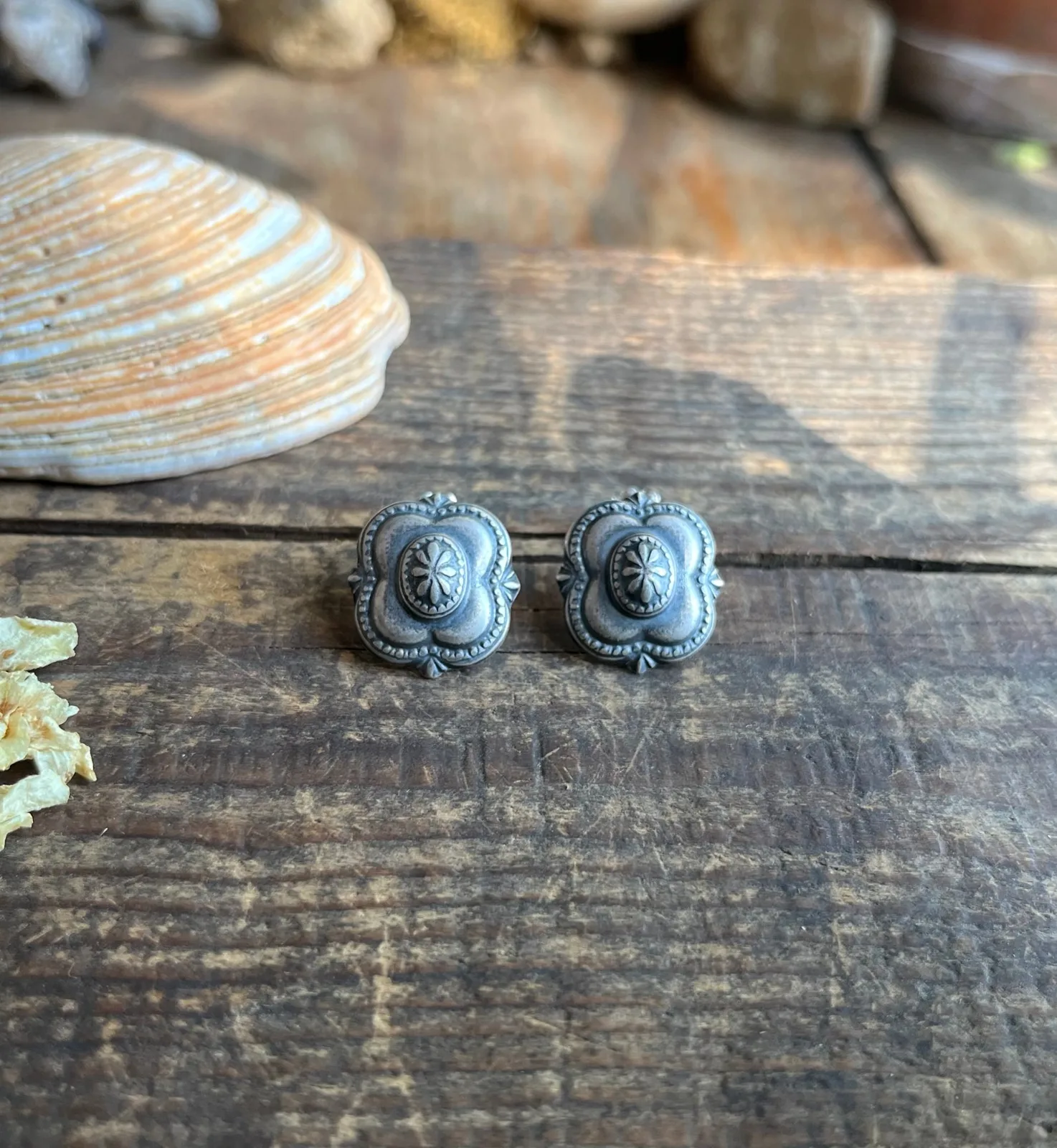 Southwest concho style earrings