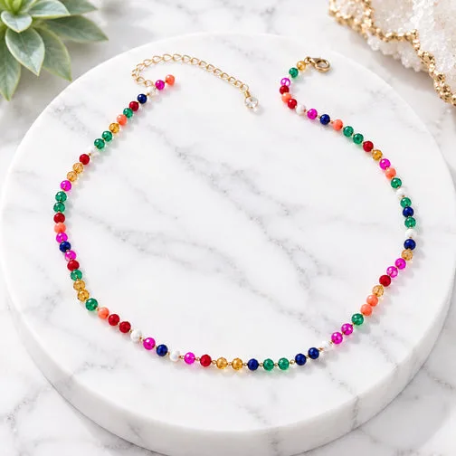 Color Pops Adjustable Beaded Necklace