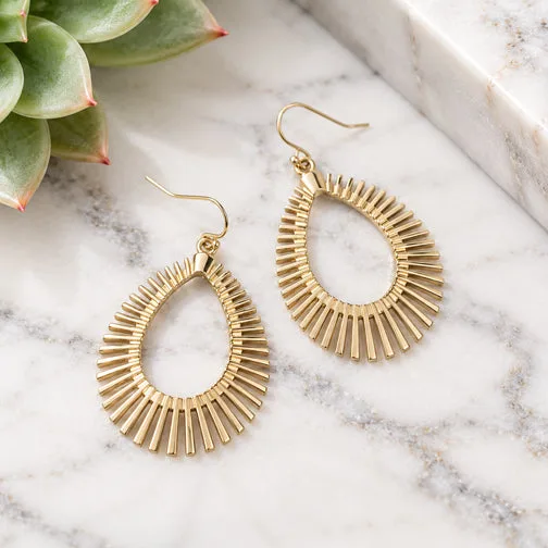 Geometric Sunburst Earrings