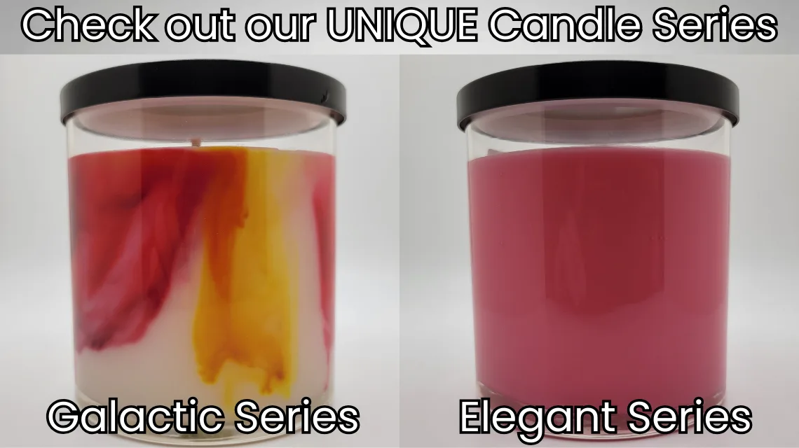 The two styles: the swirled Galactic series and the solid Elegant series