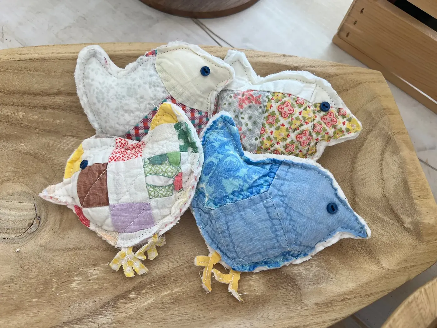 Vintage Quilt Bowl Fillers: Birds