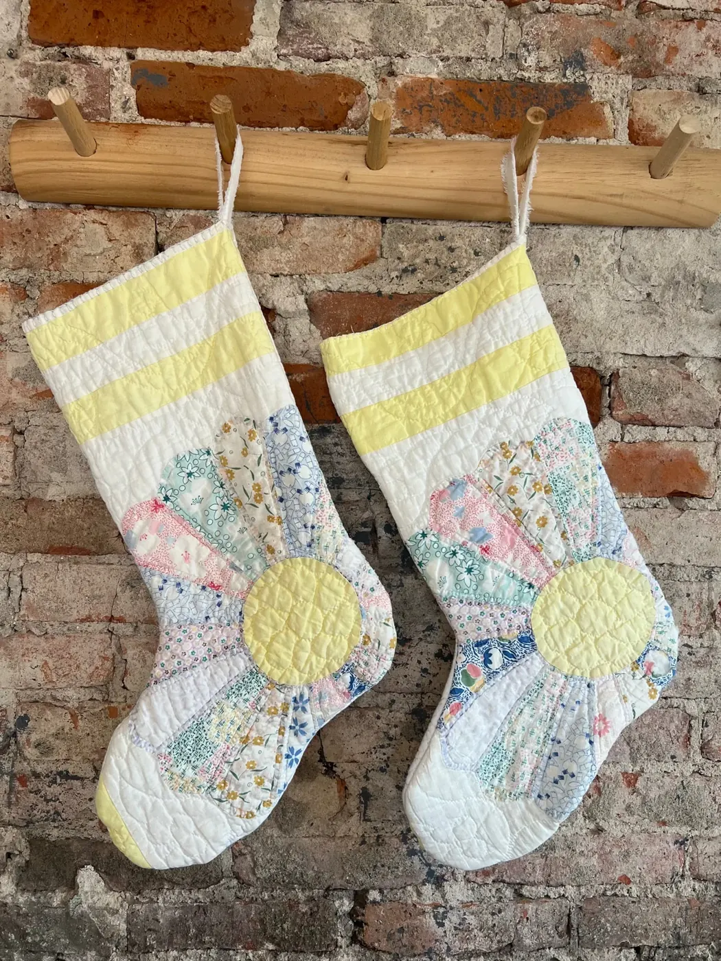 Vintage Quilt Christmas Stocking