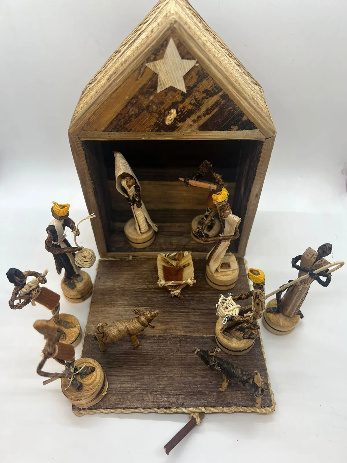 Handmade nativity set