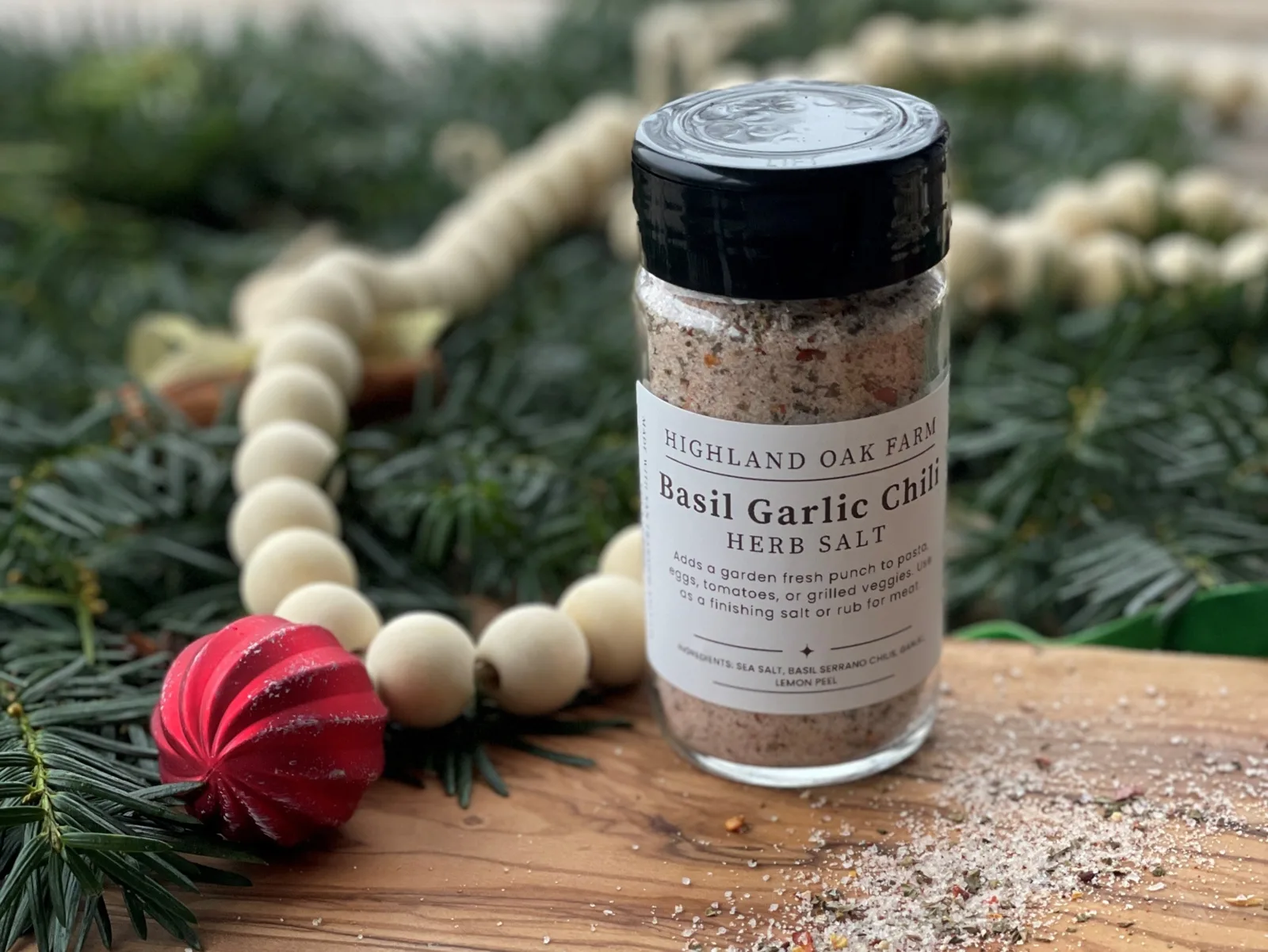 Basil Garlic Chili Herb Salt