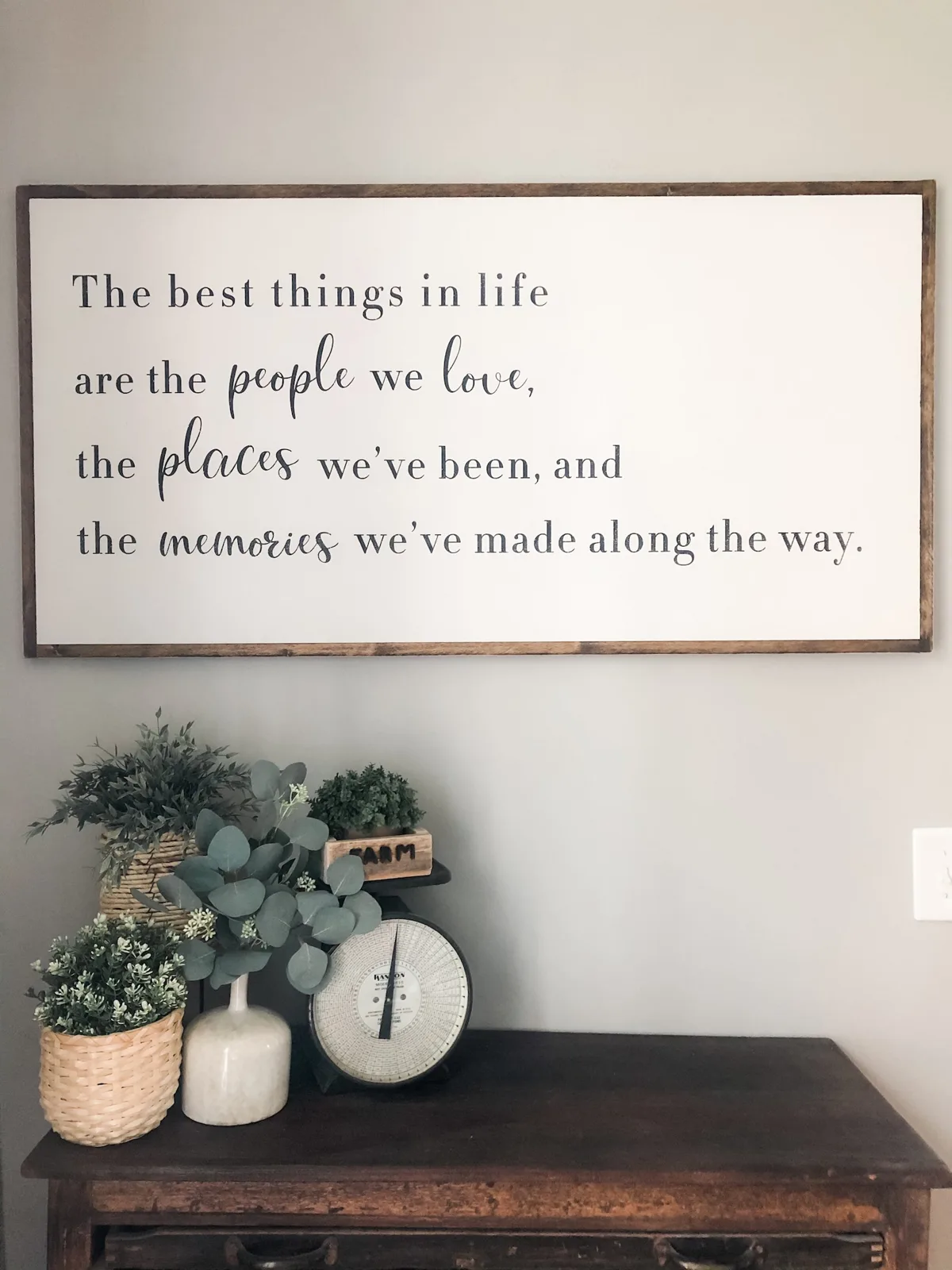 The Best Things in Life sign