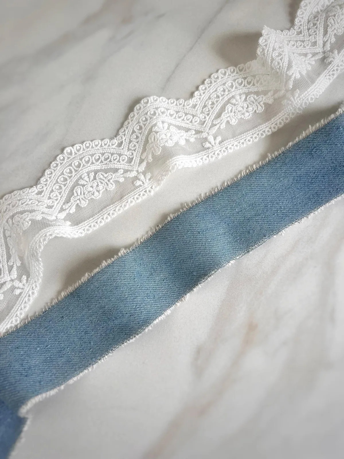 Hat bar bands: denim and lace