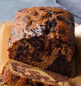 Banana chocolate swirl bread