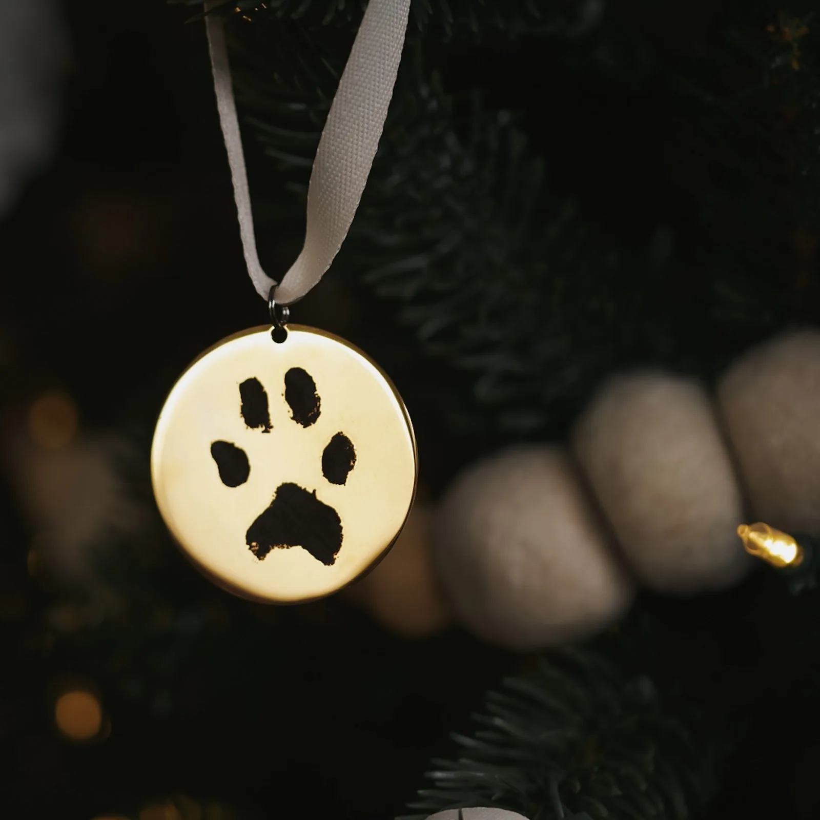 ACTUAL Paw Print Ornament