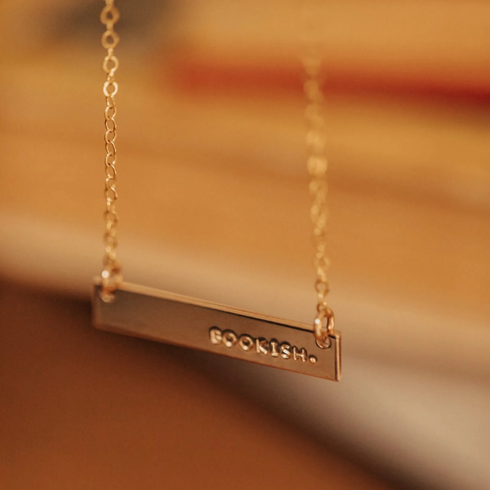 BOOKISH. bar necklace