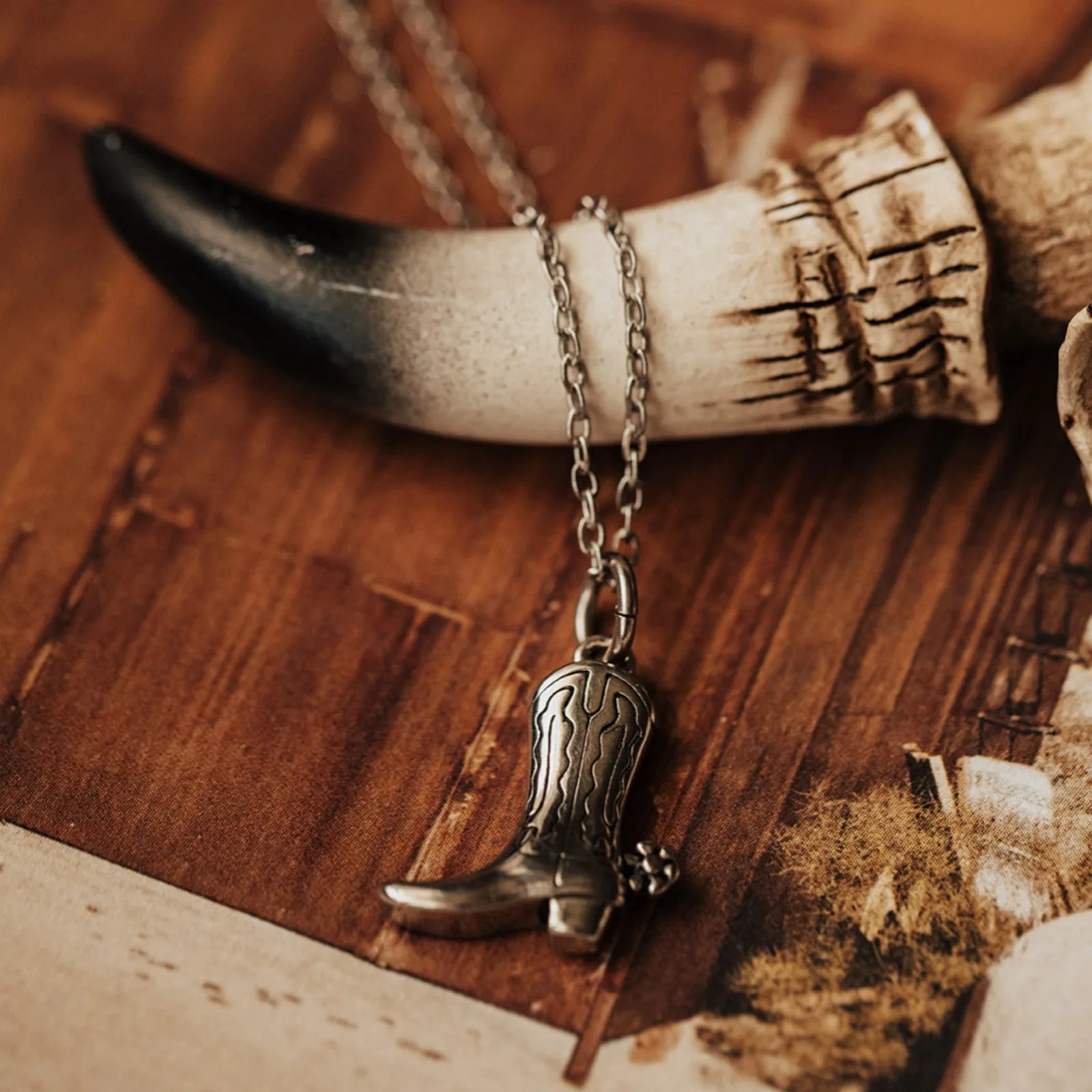 Cowboy Boot Necklace