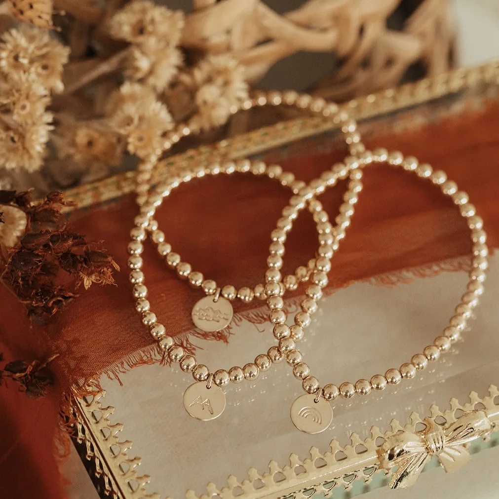 Custom Disc Beaded Bracelet