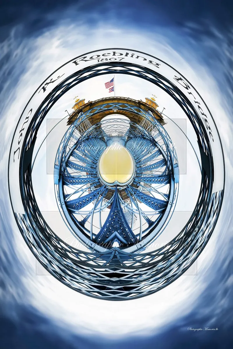 Roebling Suspension Bridge "Full Bending Reality"