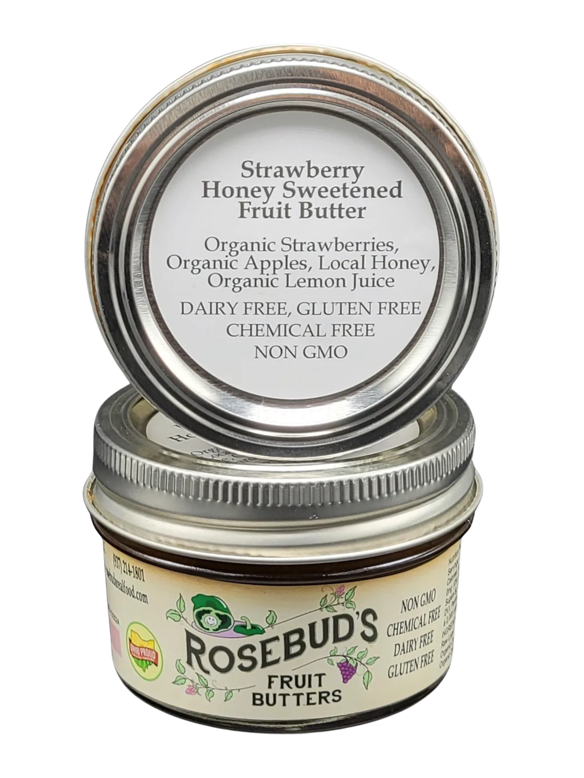 Strawberry honey-sweetened fruit butter