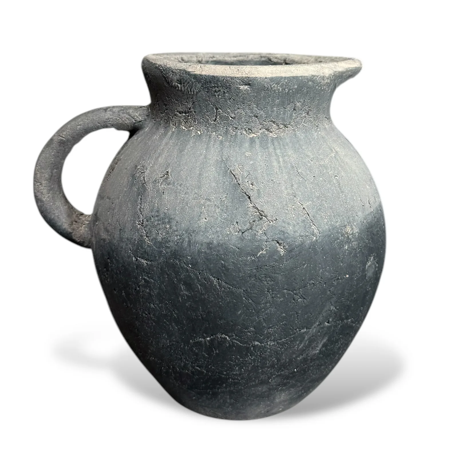 Charcoal Cement Pitcher Vase