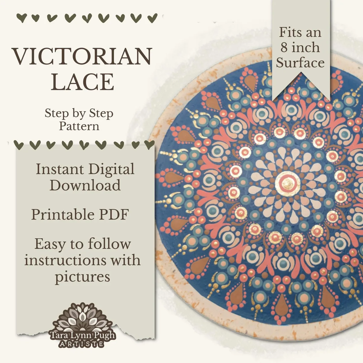 Victorian Lace dot mandala pattern