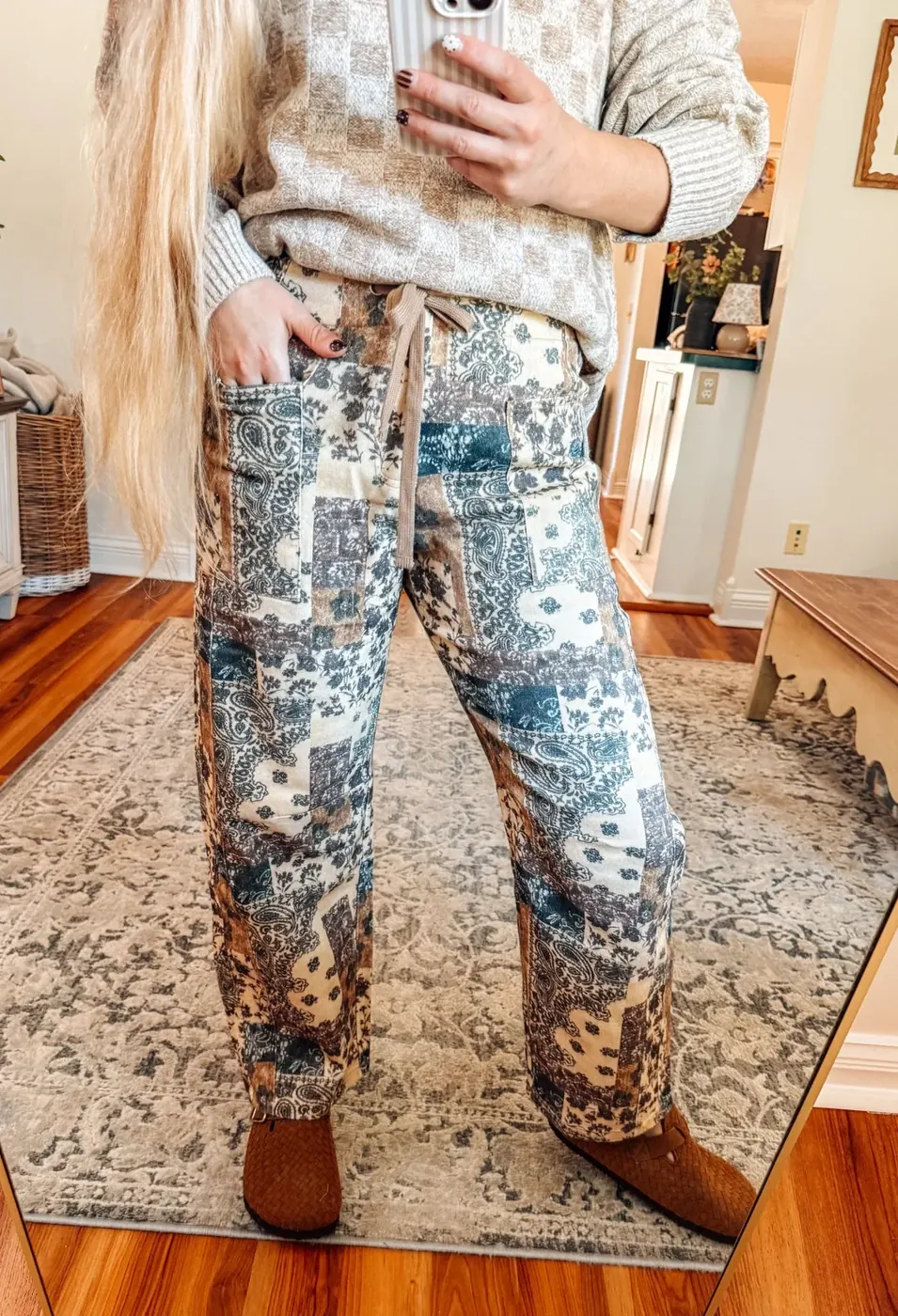 Moody Bandana Patchwork Barrel Denim