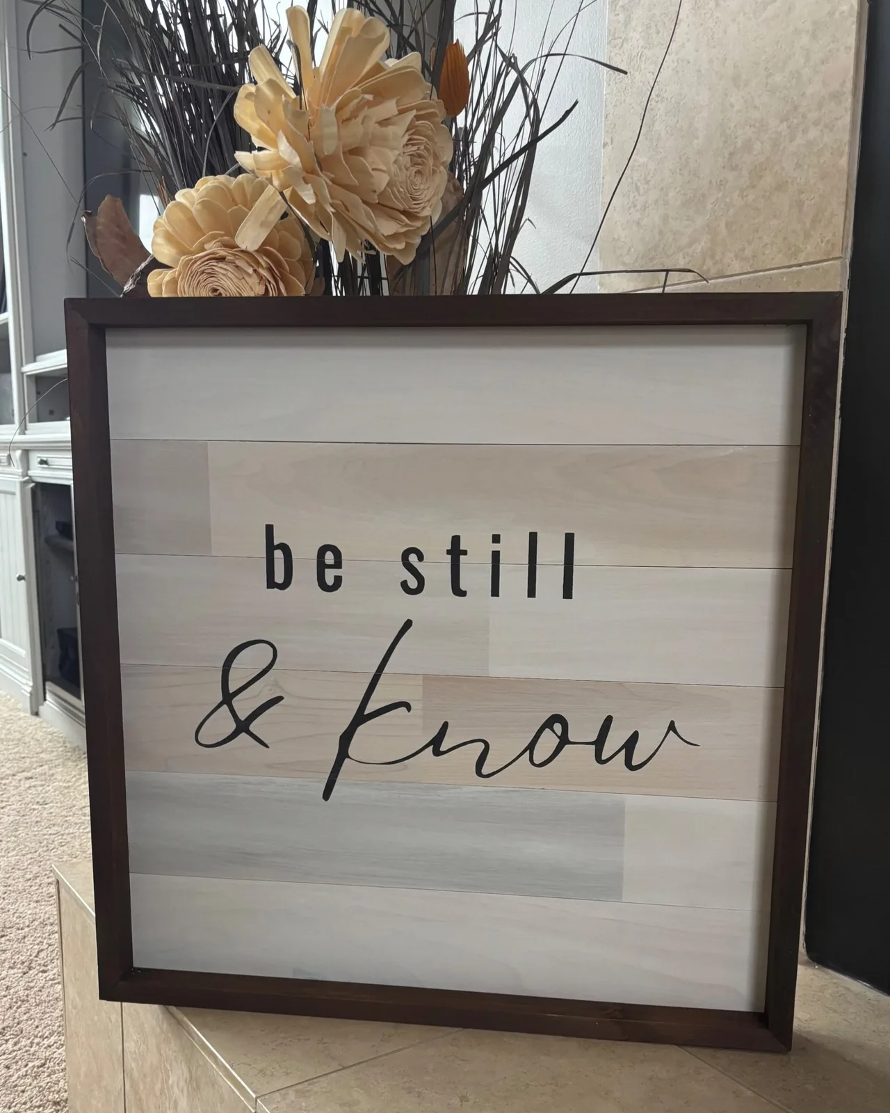 Be Still and Know framed sign