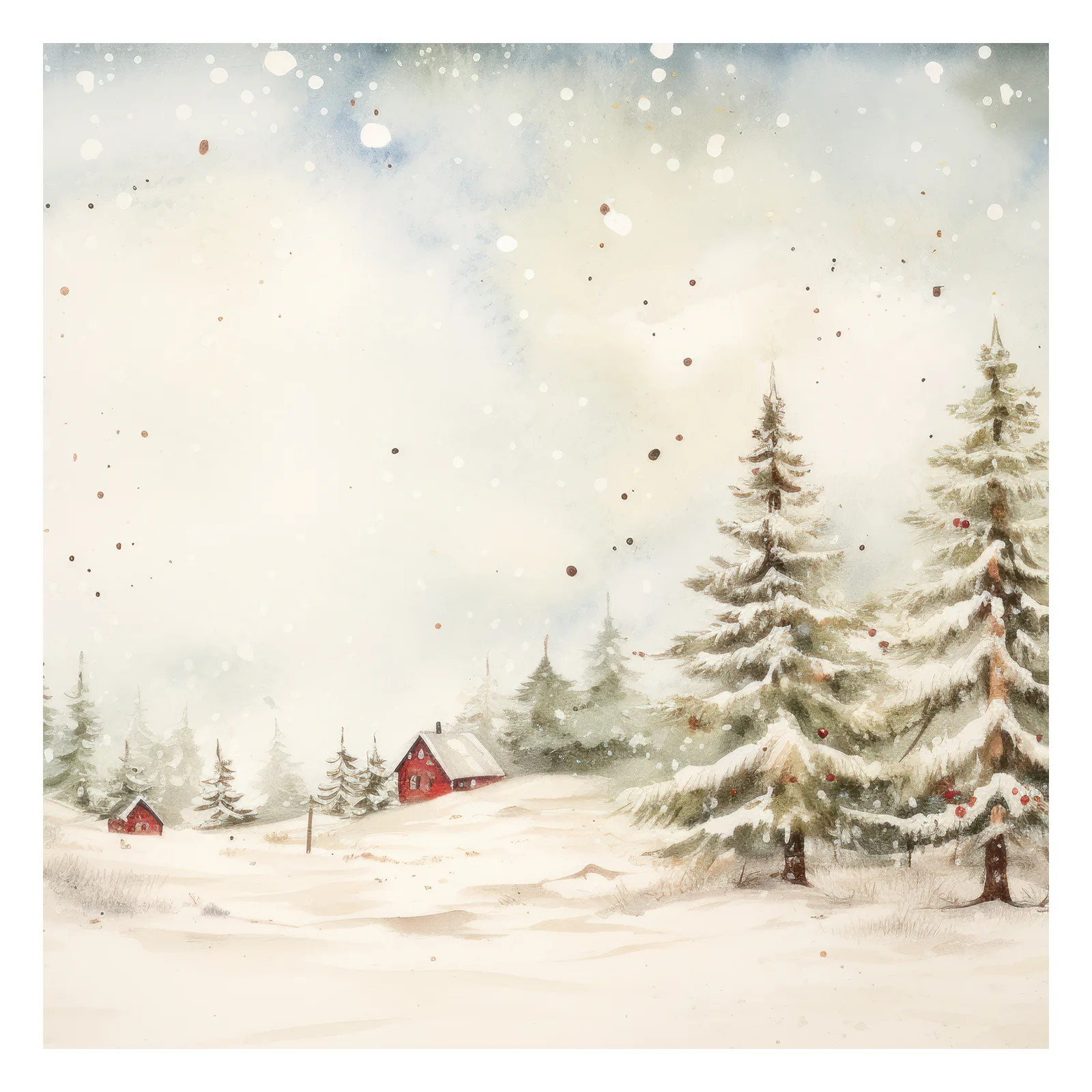 Winter Barn print