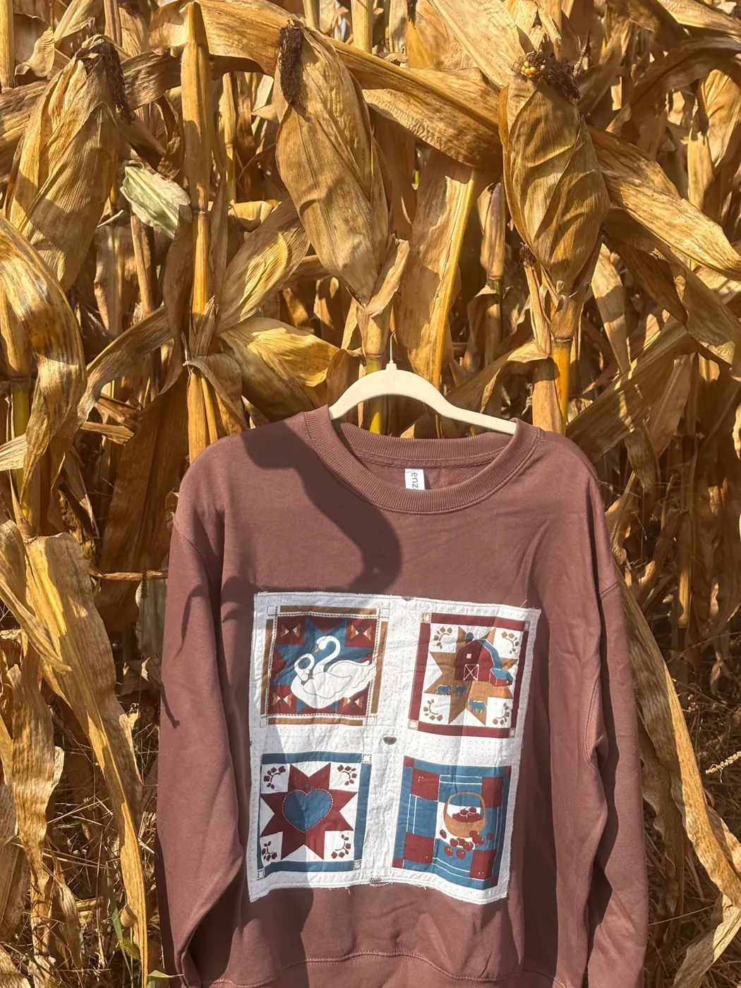 Farm Quilt Block Crewneck