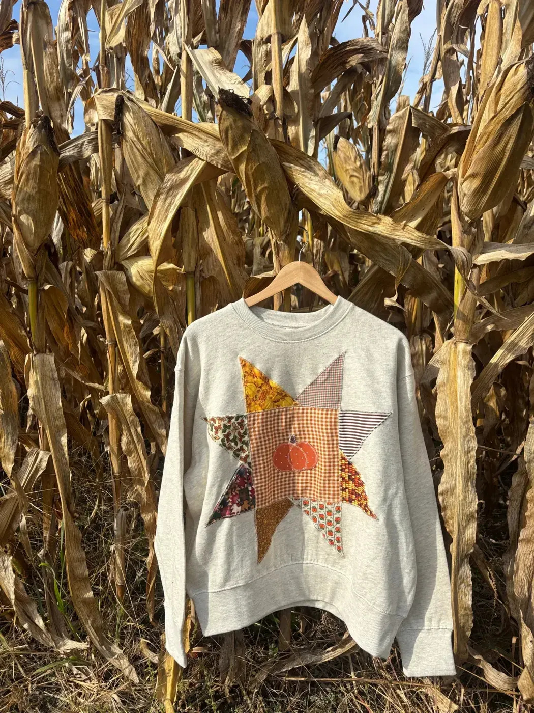 Pumpkin Quilt Crewneck