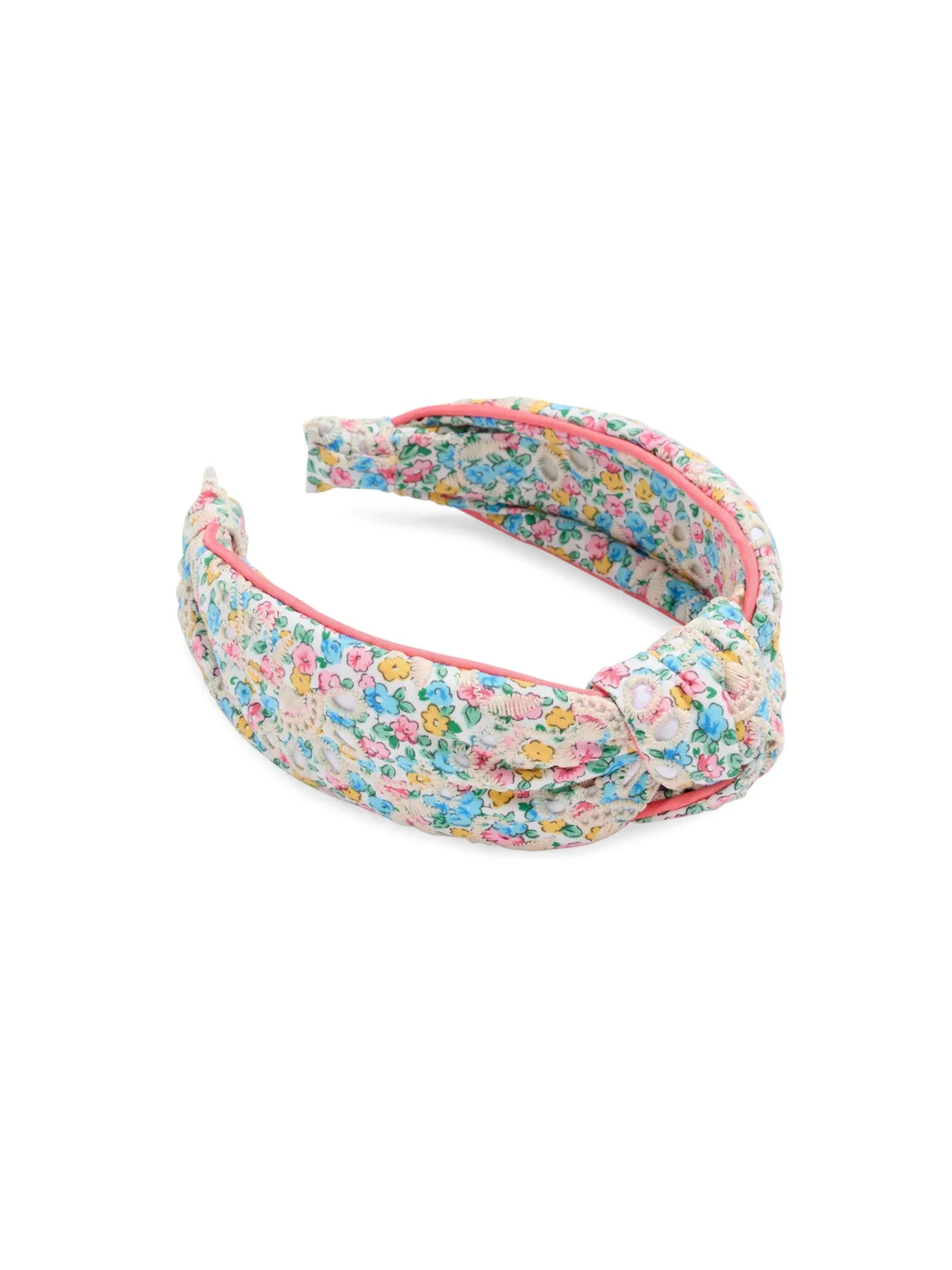 Quilted floral knotted headband