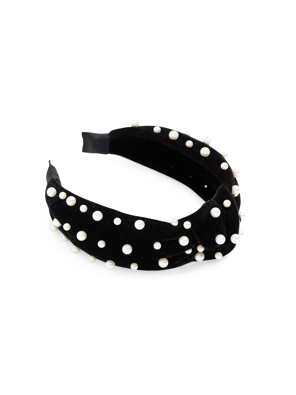 Velvet and Pearls Knotted Headband