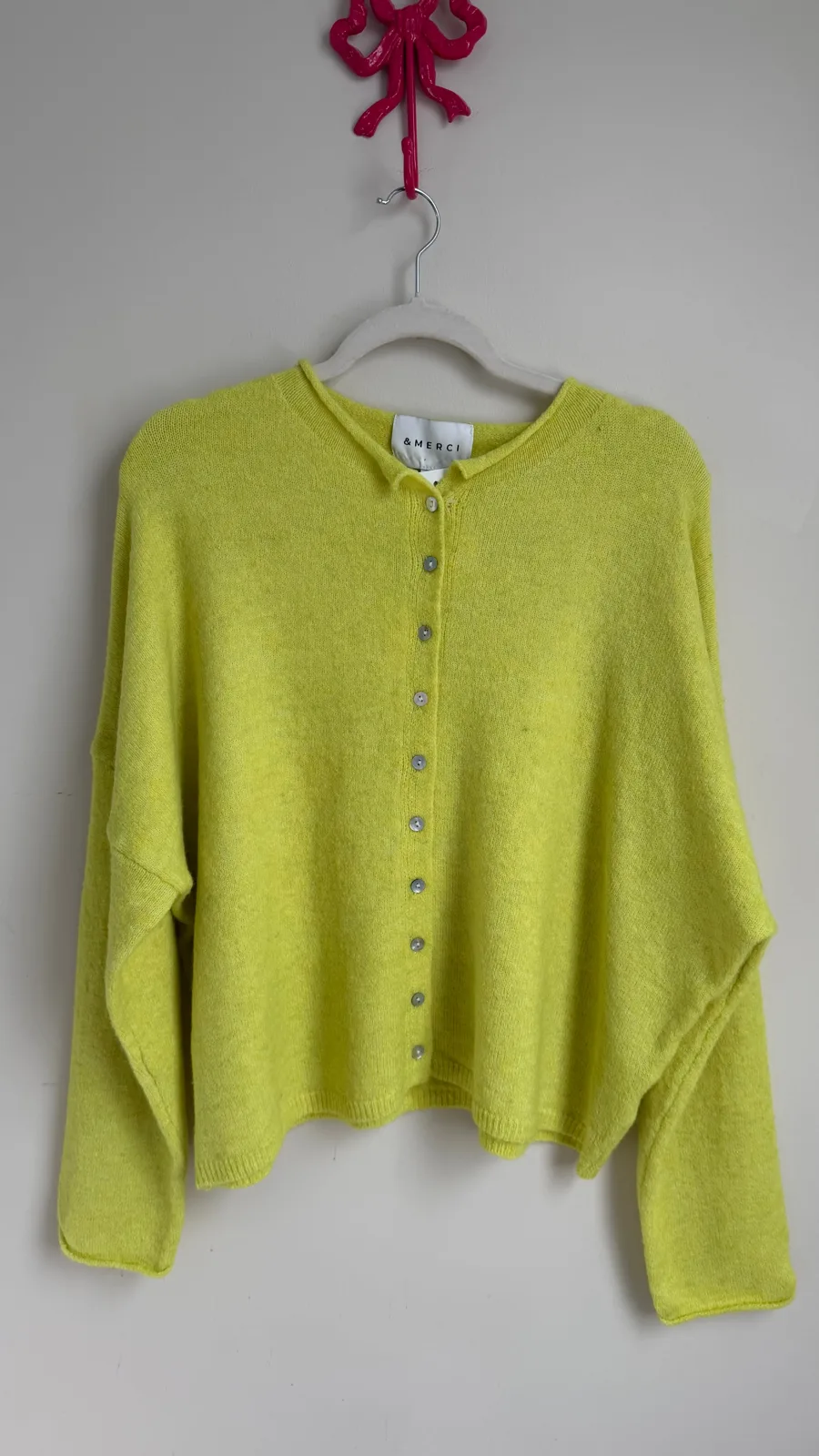 A knit cardigan from the truck
