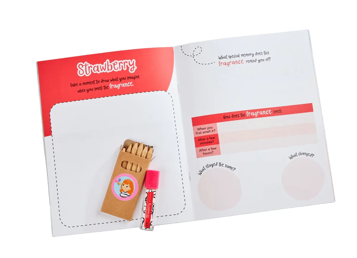 Interactive STEM scent activity booklet + 6 rollerball box set